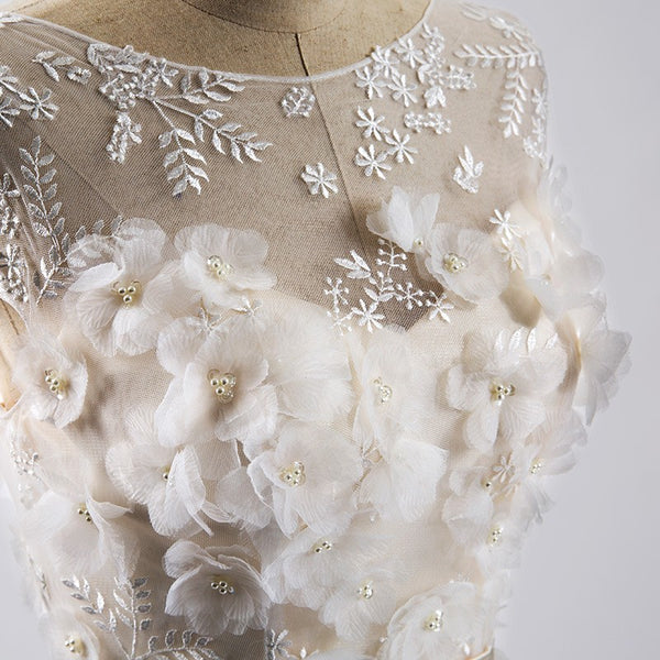 Zara Corset Beaded Lace A-line Organza & Mesh Wedding Dress by