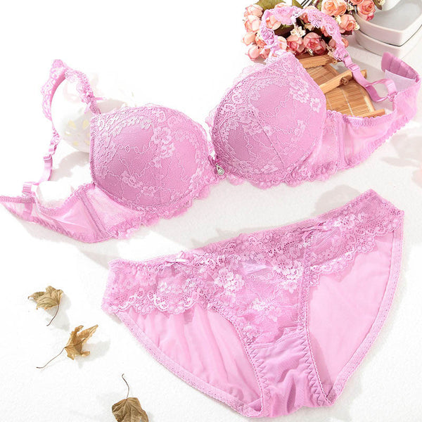 The Amanda :: French Lace Bra & Panties Set – Available in 5 Colors :: –  Broke Bride Dresses
