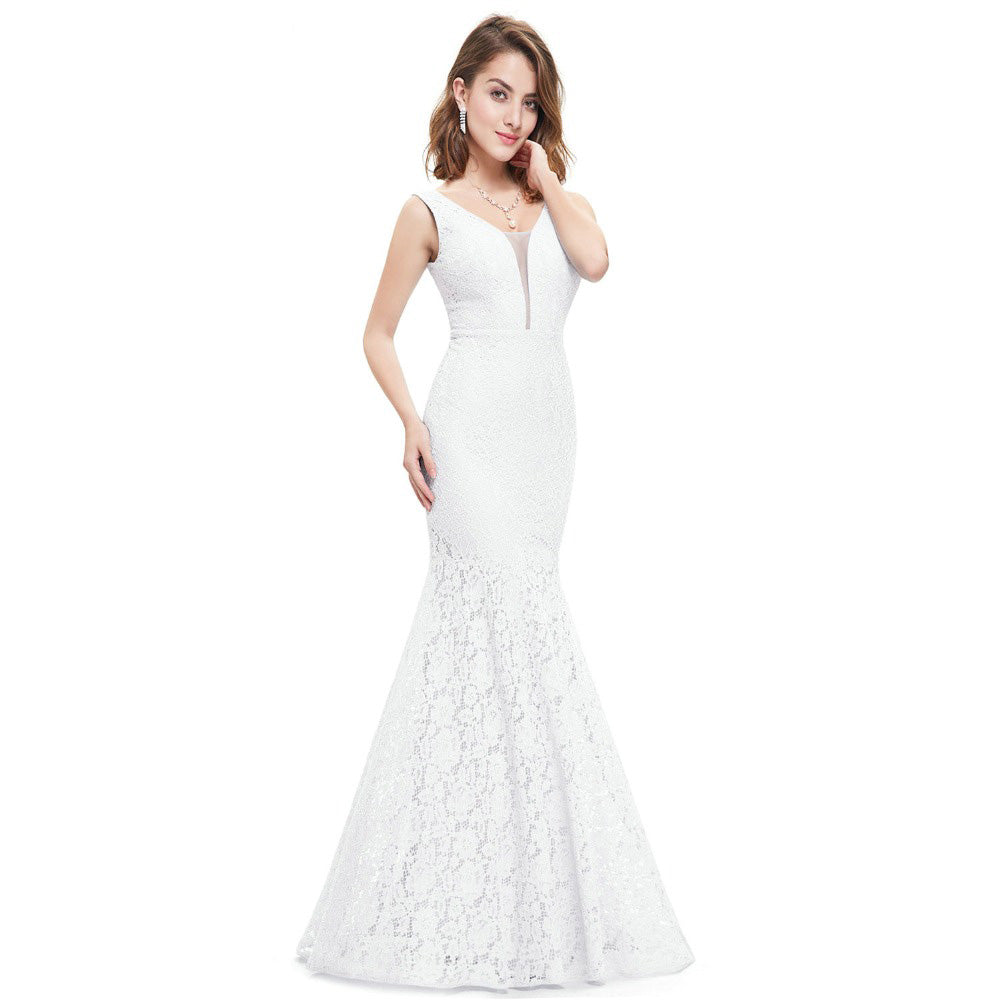 The Beatrice - Lace Mermaid Wedding Dress :: Available Up to Size 16