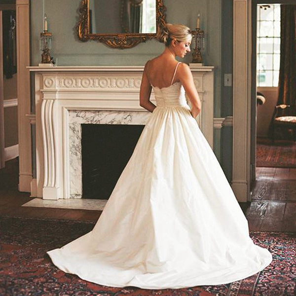 The Jilly :: Illusion Neckline Chiffon Wedding Dress