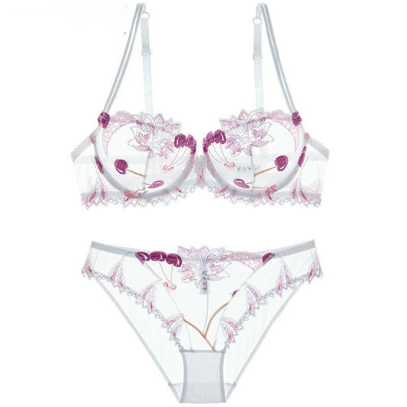 Cherry Blossom :: Sexy Lace & Panties Set with Cherry Motif– Available in 5 Colors :: Boudoir Collection