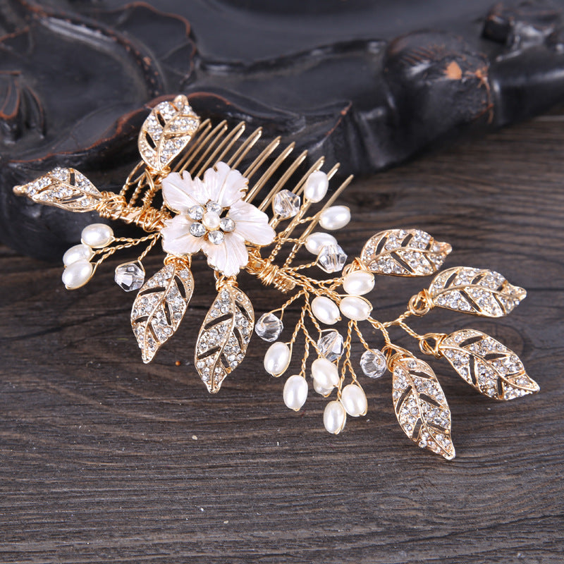 Crystal Hibiscus  – Handmade Bridal Comb