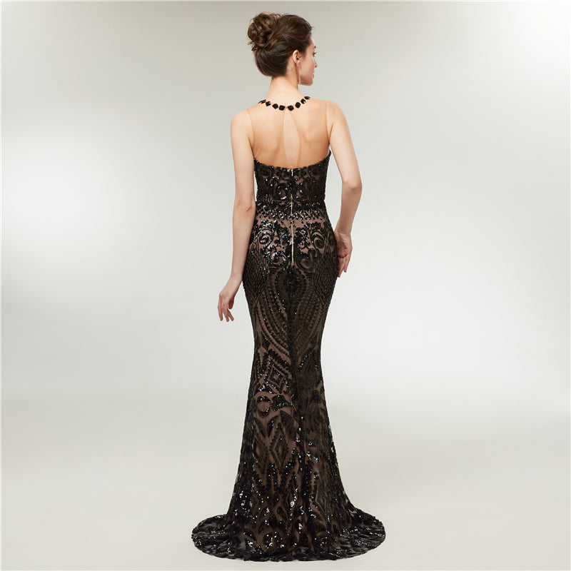 The Deloro :: Black Sequins Mermaid Style Wedding Gown