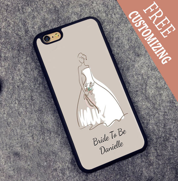 Modern Ball Gown Wedding Art iPhone Cover with FREE Customizing!