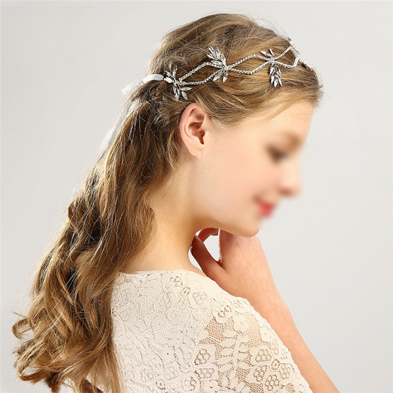 Silver Leaves bridal Headband
