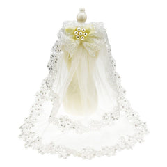 Model 114 Luxury Two Tier Lace Trimmed Pet Veil