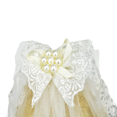 Model 114 Luxury Two Tier Lace Trimmed Pet Veil