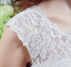The Arbelle Vintage Cap Sleeve Lace, Tulle & Satin Wedding Dress