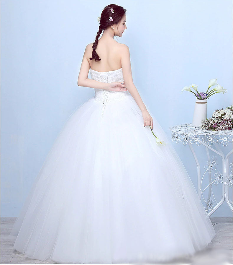 The Aria:: Sleeveless Full Tulle & Top Lace Ball Gown Style Wedding Dress