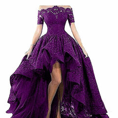 The Bella :: Hi-Lo Lace Quinceanera Ball Gown