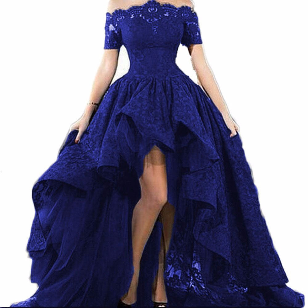 The Bella :: Hi-Lo Lace Quinceanera Ball Gown