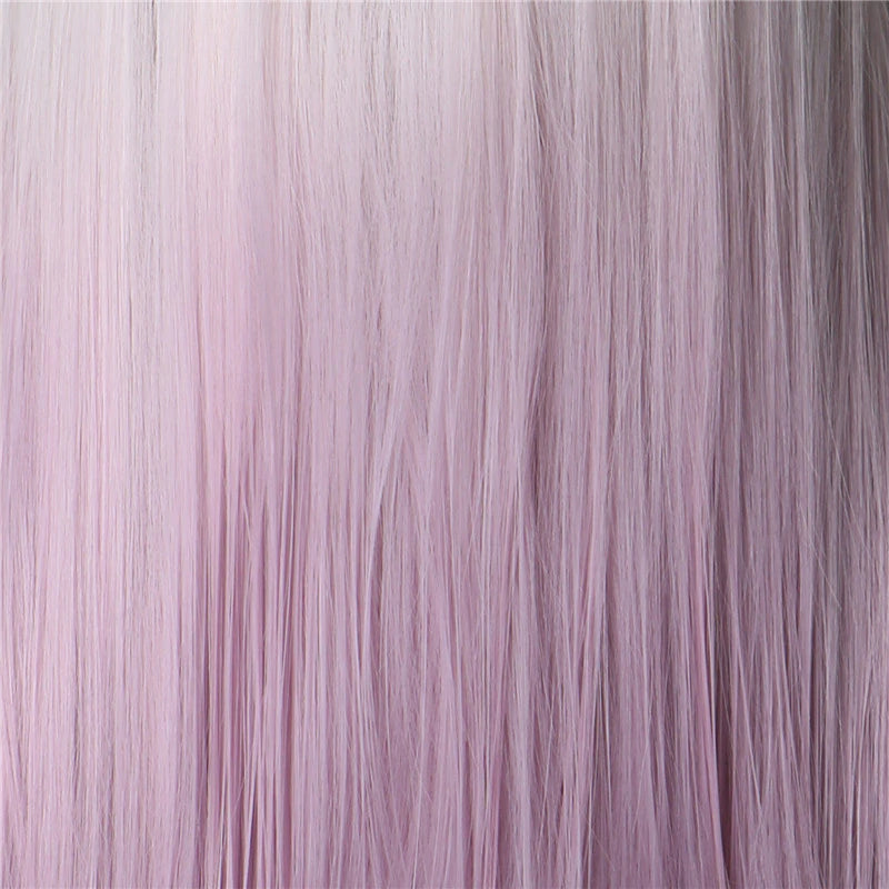 ASh Blonde & Pink Ombre Synthetic Long Wig - Best Seller!