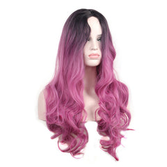Chocolate Razzberry Ombre Synthetic Long Wig - Available in 2 Colors!