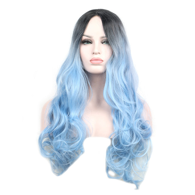 Chocolate Razzberry Ombre Synthetic Long Wig - Available in 2 Colors!