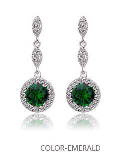 Crystal Drop Bridal Earrings :: Available in 3 Colors