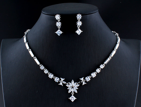 Crystal Star Necklace & Earring Set