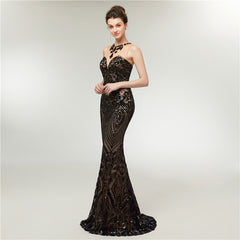 The Deloro :: Black Sequins Mermaid Style Wedding Gown