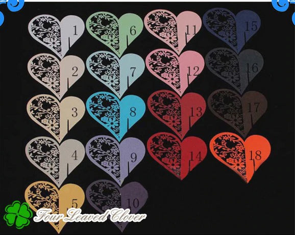 Handmade Sculpted Glitter Hearts Standing Guest Book - Avail in 18 Colors