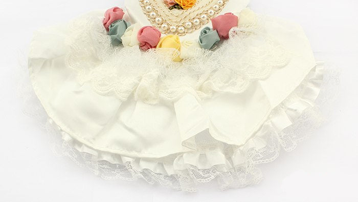 Model 235 Rose Garden & Pearls Doggy Wedding Dress