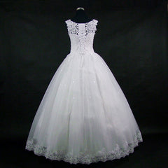 The Edie Sleeveless Crystal & Lace  Ball Gown Style Wedding Dress