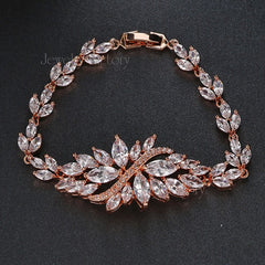 Jewelry Collection - The Emmaya AAA Rated CZ Bridal Bracelet :: Available in 3 Colors