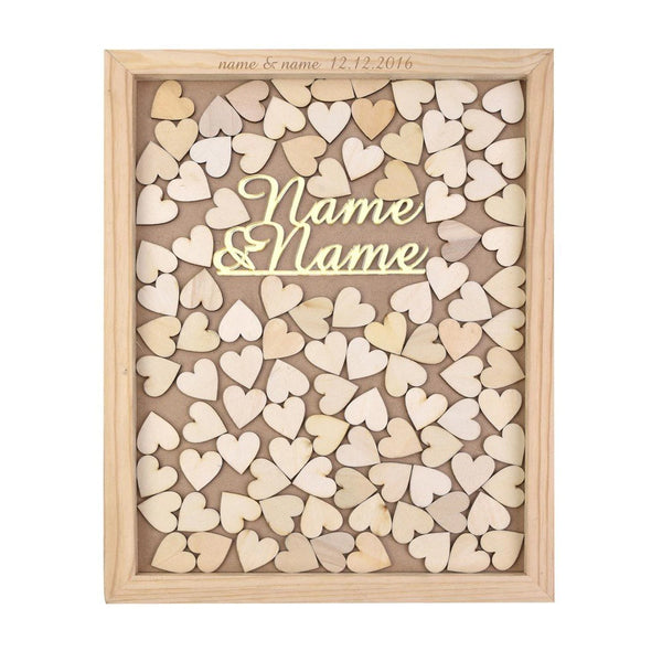 Framed Hearts 3D Standing Guest Book - Model 2- Avail in 40 Colors - Free Customizing