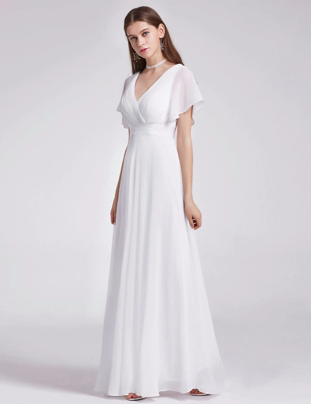 The Gretchen :: Vintage Style A-Line Soft Chiffon Wedding Dress