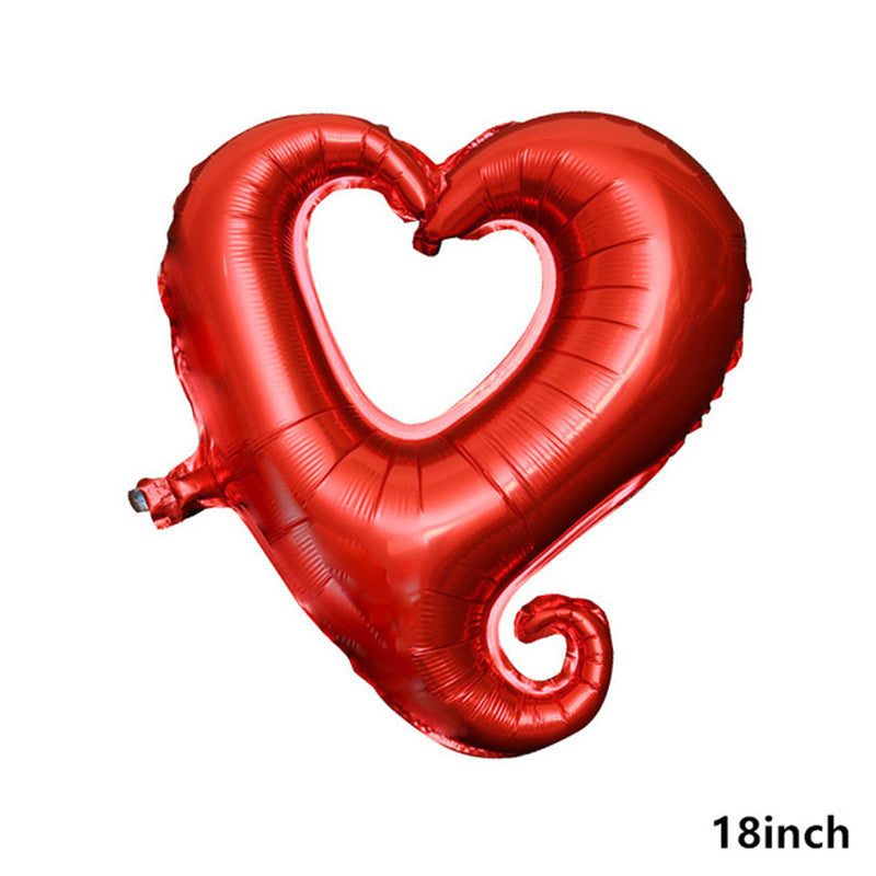 Hollow Heart Red Metallic Balloon