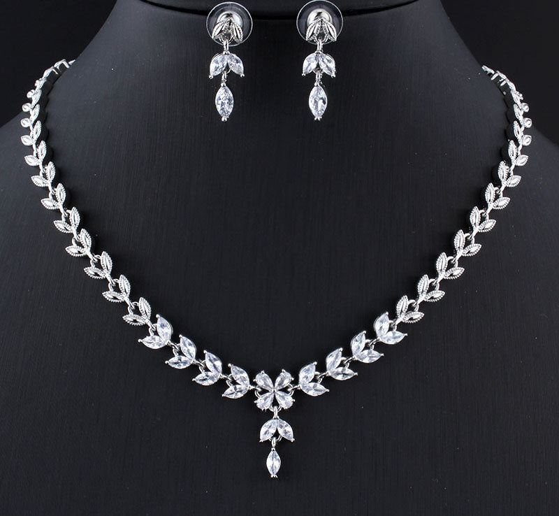 Crystal Star Necklace & Earring Set – Broke Bride Dresses