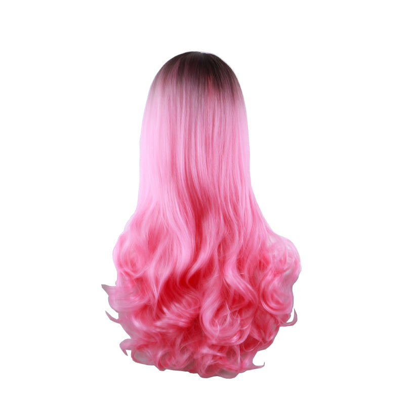 Two Tone Ombre Synthetic Long Curly Wig - Avail. in 4 Colors - Best Seller!