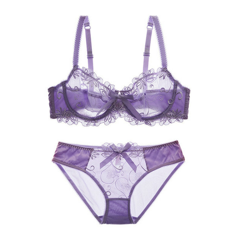 Lotus Dreams :: Sexy Lace & Panties Set with Lotus Motif– Available in 6 Colors :: Boudoir Collection
