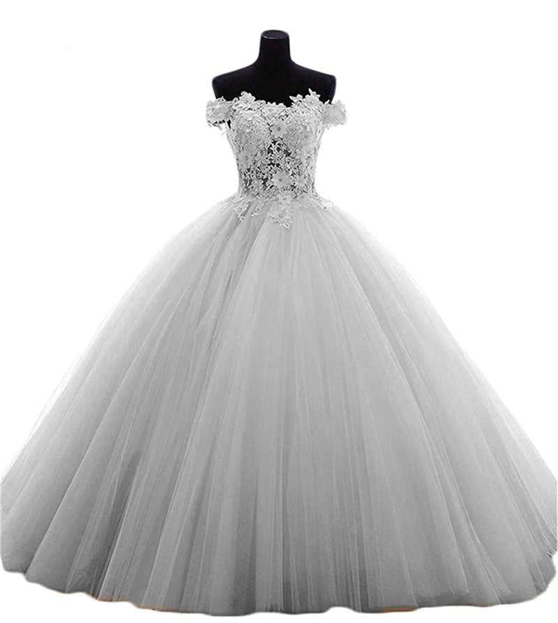 The Merci :: Sculpted Lace & Tulle Ball Gown Style Quinceanera Ball Gown