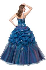 Copy of The Sonora :: Satin Roses & Shimmering Organza Quinceanera Ball Gown