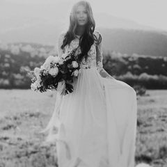 The Paisley :: Long Sleeve Lace & Chiffon Wedding Dress