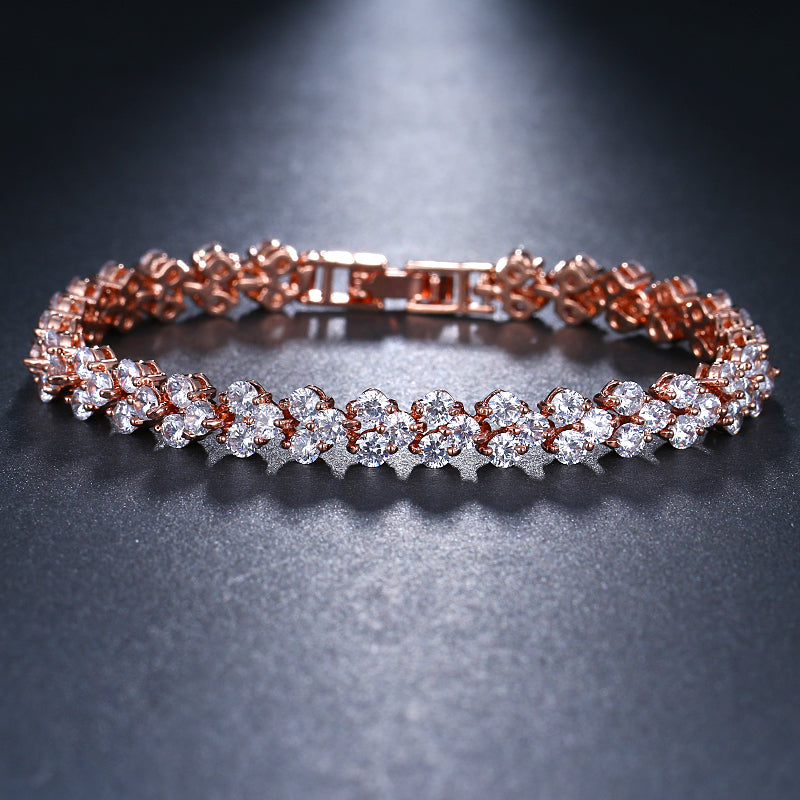 The Pilo AAA Rated CZ Bridal Bracelet :: Available in 3 Metal Colors