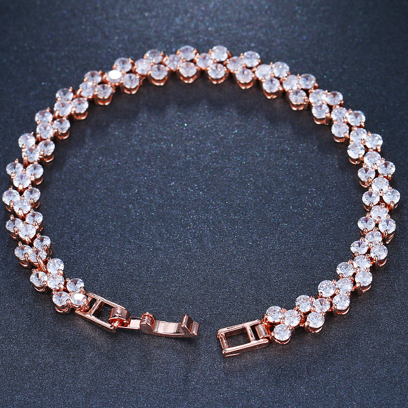 The Pilo AAA Rated CZ Bridal Bracelet :: Available in 3 Metal Colors