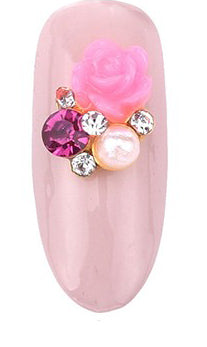Rose Gems Wedding Nail Art – 10 pc Set