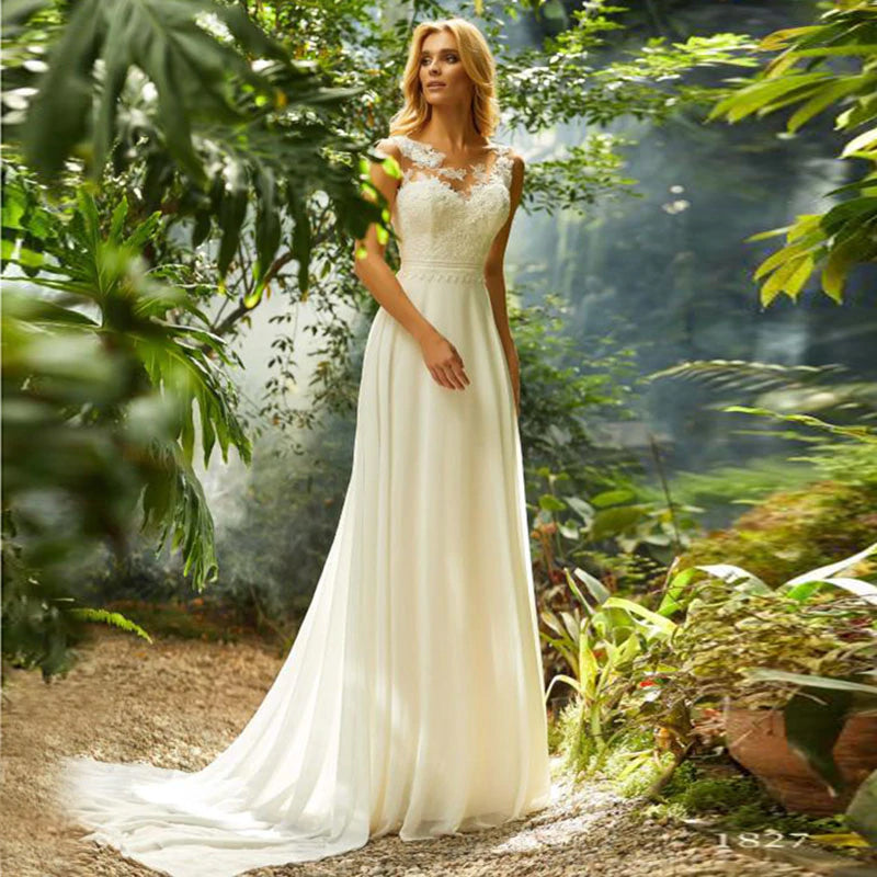 Style 4455  :: Special Lace & Chiffon A-Line Wedding Dress