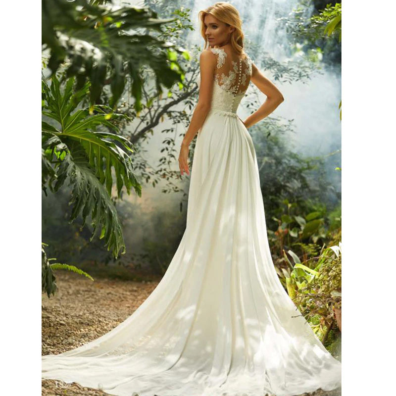Style 4455  :: Special Lace & Chiffon A-Line Wedding Dress