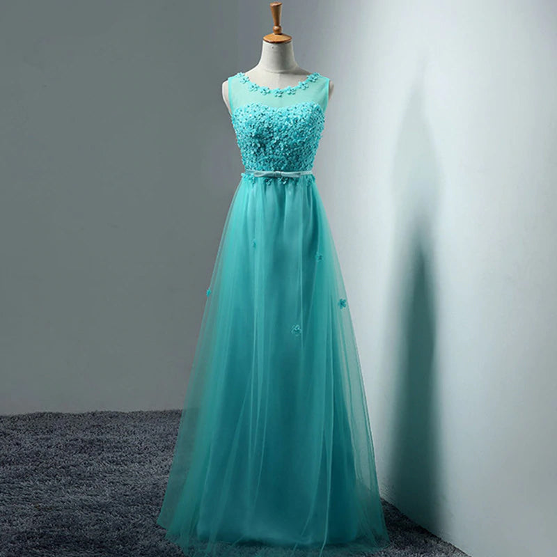Style 2312 Prom Collection - Scoop Neck Tulle & Daisy Applique - Available in 6 Colors - Up to size 26W