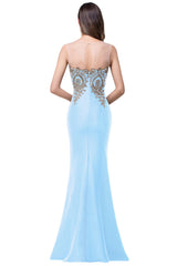Style 2313 - Gold Applique Mermaid Gown - Available in 11 Colors -
