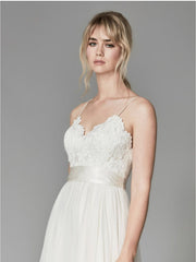 The Tabitha :: Vintage Style Sculpted Lace & Tulle Wedding Dress