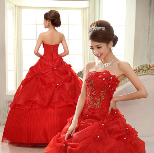 The Luciana: Beads & Floral Appliques Sleeveless Organza Quinceanera Gown