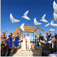 Flying White Dove Wedding Balloons - 10 Pieces