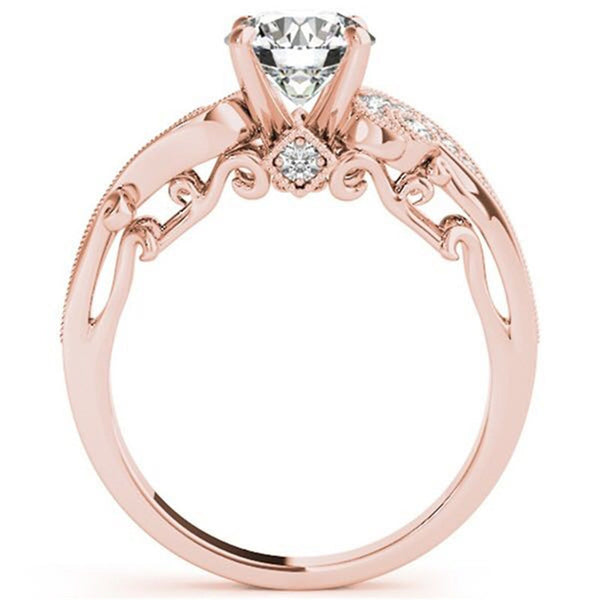 Luxury Sculpted Solitaire Engagement Ring