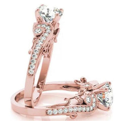 Luxury Sculpted Solitaire Engagement Ring
