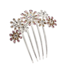 Crystal Flower Petal Bridal hair Comb - Available in 2 Colors