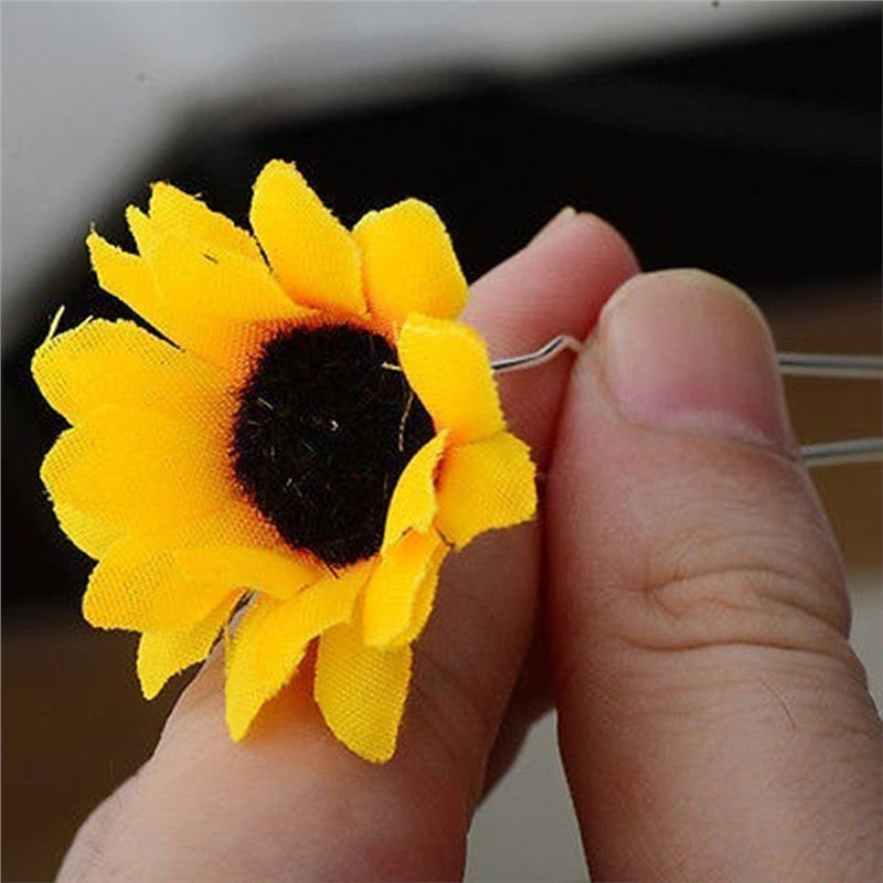 Boho Daisy Sunflower Hair Pins - 10 pcs.