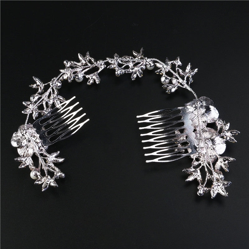 Diamond Pearl Hairpin Hair Comb – Broke Bride Dresses
