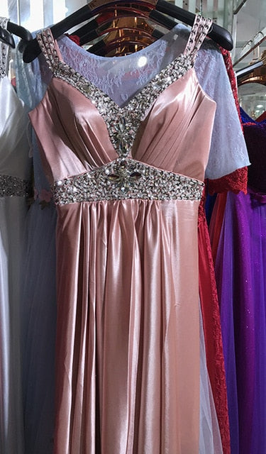 Sexy Satin & Rhinestone Corset Back Evening or Bridesmaids Dress available in 18 Sexy  Satin Colors